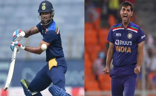 IND Vs SL: Shikhar Dhawan And Bhuvneshwar Kumar Lock Horns In Intra Squad Practice Match - Sakshi