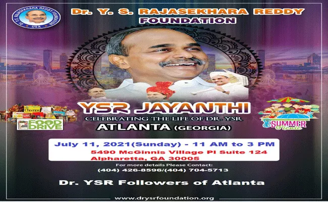 Ysr Foundation Conducting Ysr Birthday Celebration All Over America - Sakshi