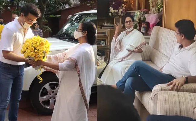 Mamata Banerjee Visits Sourav Ganguly At His Residence, Greets Him On His Birthday - Sakshi