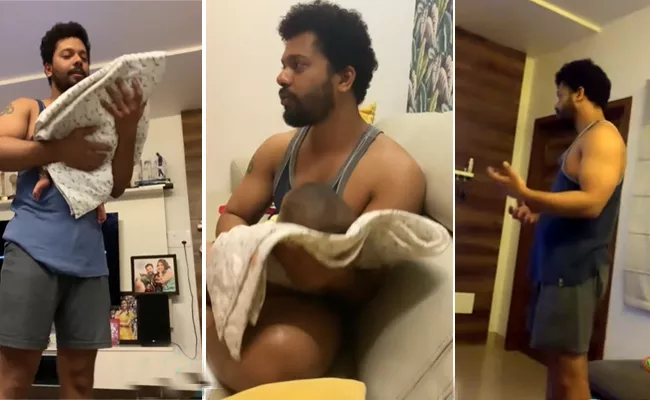 Actress Hari Teja Shares Husband Deepak Rao Cute And Funny Video - Sakshi