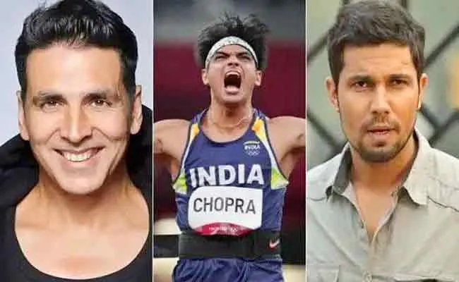 Neeraj Chopra Wants Akshay Kumar Or Randeep Hooda To Play His Role In Biopic - Sakshi