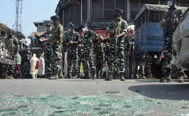 Terrorists Grenade Attack On Security Forces in Jammu and Kashmirs Baramulla - Sakshi