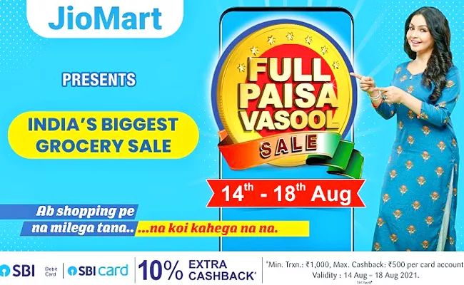 Jiomart Full Paisa Vasool Sale 2021: Check Here Offers on Groceries - Sakshi