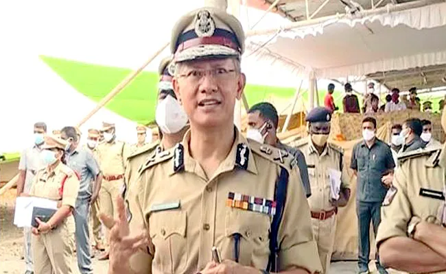 AP DGP Inspects Arrangements For Independence Day Celebrations - Sakshi