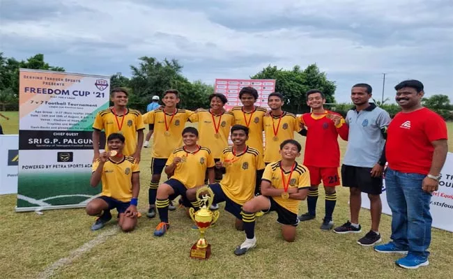 Shabbir Ali Football Academy Wins Freedom Cup 2021 Under 17 Title - Sakshi