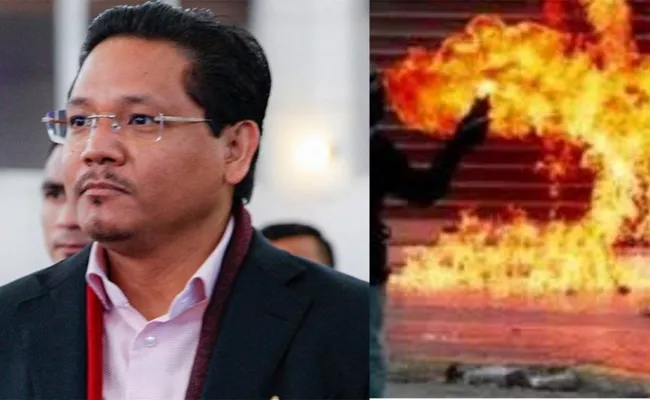 Petrol Bomb Hurled at Meghalaya CM Conrad Sangma Residence - Sakshi