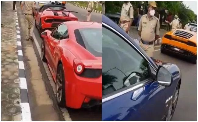 Tax Fraud By Luxury Car Owners Busted In Telangana Several Vehicles Seized - Sakshi