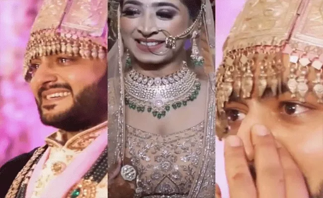 Viral: Groom Breaks Down in Tears Seeing His Gorgeous Bride in Wedding Dress - Sakshi