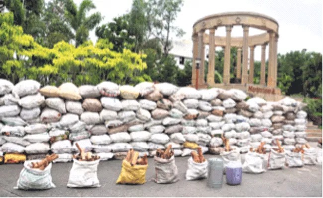 Illegal Sandalwood Oil Factory Was Seized After Major Raid In AP At Basavanapalli - Sakshi