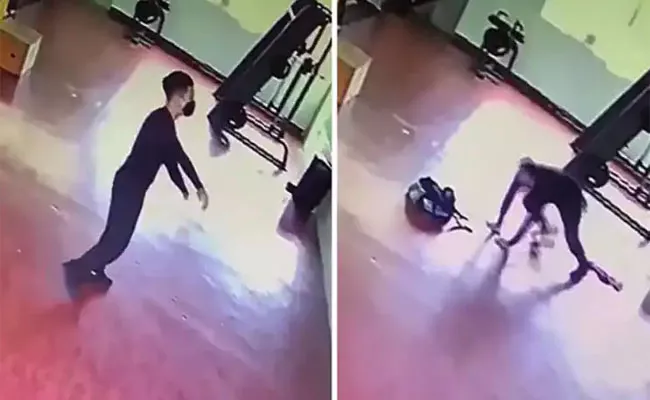 Spooky Video Shows Man Dragged Across Gym Floor by Invisible Force - Sakshi