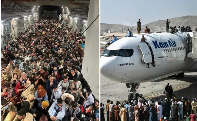 Kabul Outside Airport Video Viral On Social Media - Sakshi