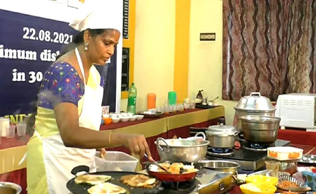 Record 134 Types of Food prepared in 30 Minutes - Sakshi