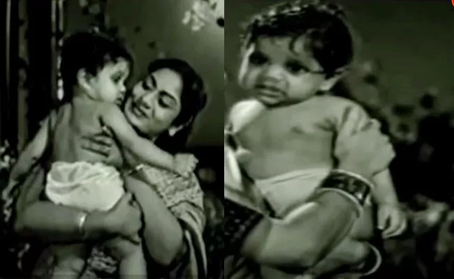 Nagarjuna As Child Artist In HIs Father Nageswarao Velugu Needalu Movie - Sakshi