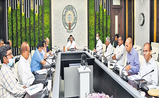 CM YS Jagan Spandana Video Conference On Corona Third Wave - Sakshi