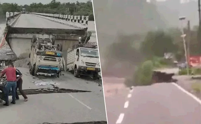 Dehradun Rishikesh Bridge Collapses Road Caves Heavy Rainfall - Sakshi