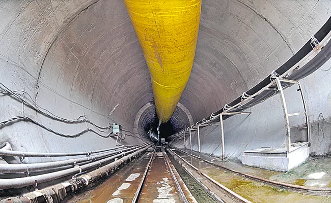 SLBC Tunnel Department of Electricity Srisailam waters - Sakshi