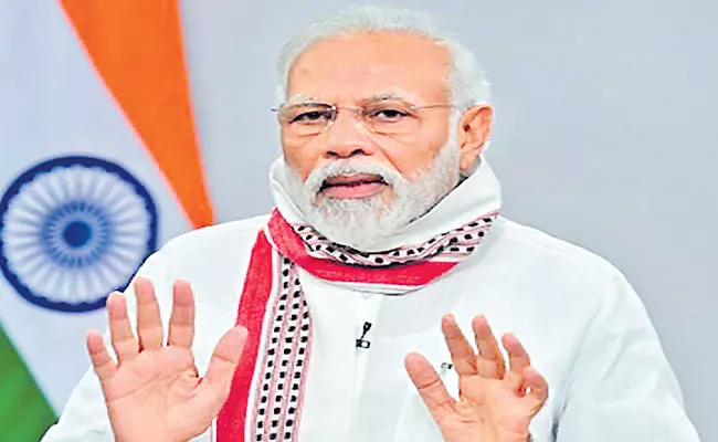 PM Narendra Modi bats for Swachh Bharat mission during Covid times - Sakshi