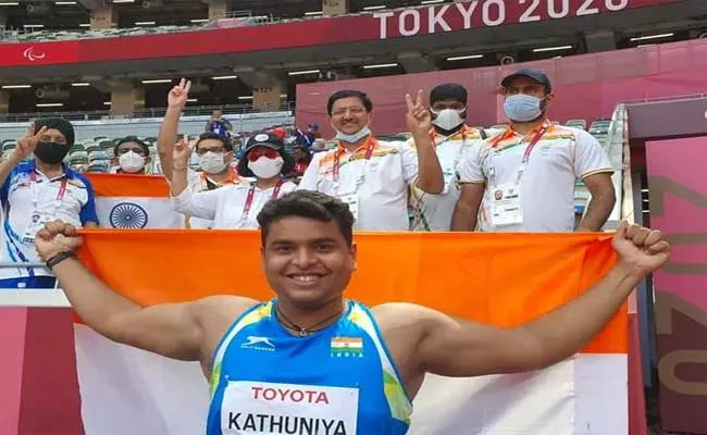 Tokyo Paralympics: Great To Win Silver Without A Coach Says Yogesh Kathuniya - Sakshi