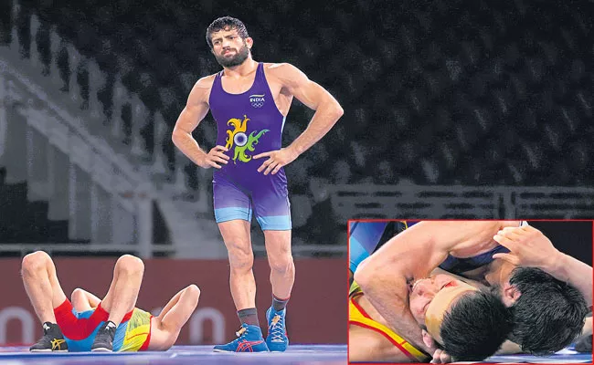 Tokyo 2020: Ravi Kumar Dahiya enters 57kg wrestling final - Sakshi