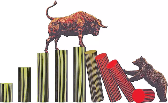 Sensex Falls Over 300 Points From Record High Dragged By Reliance Industries - Sakshi