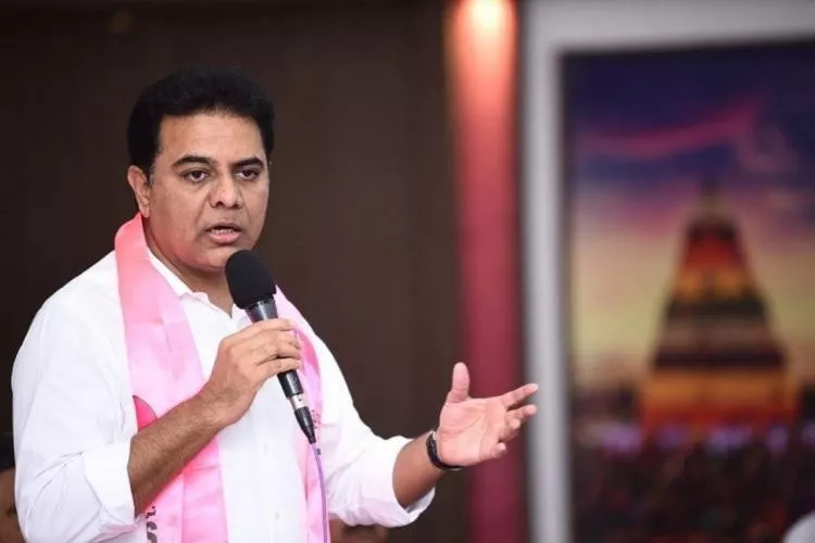 KTR Attends Sewage Water Treatment Plant Foundation Programme At Balanagar - Sakshi