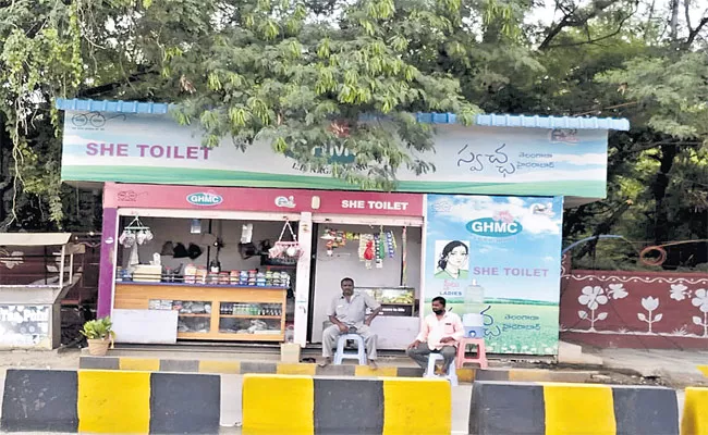 Using She Toilets As Shops In Ramanthapur - Sakshi