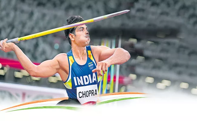 Tokyo Olympics 2020: Neeraj Chopra wins historic Gold in javelin throw - Sakshi