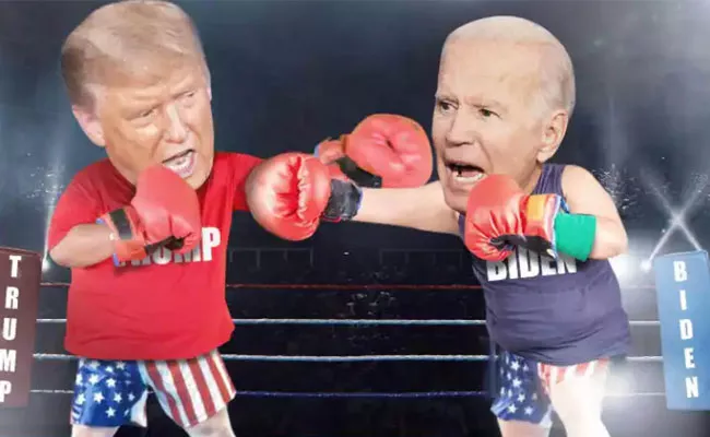 Donald Trump Claims He Can Knock Out Joe Biden in Boxing Ring Goes Viral - Sakshi