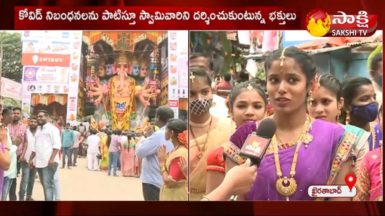 devotees flocking to see the khairathabad ganesh