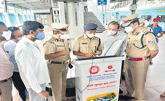 Biometric Token Machine Launches At Secunderabad Railway Station - Sakshi