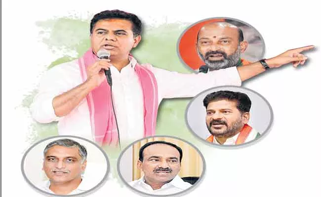 Political War Between BJP Bandi Sanjay vs Minister KTR - Sakshi