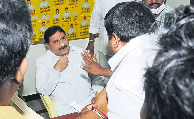 Kaluva Srinivasulu Fires On TDP Activists - Sakshi