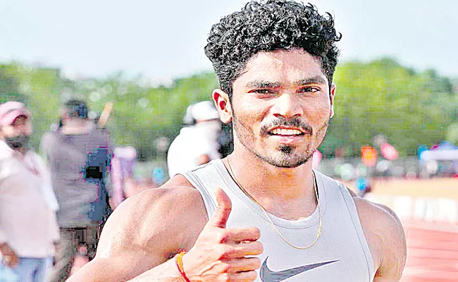 Naresh From Andhra Pradesh Won Gold Medal 100m Event National Athletics - Sakshi