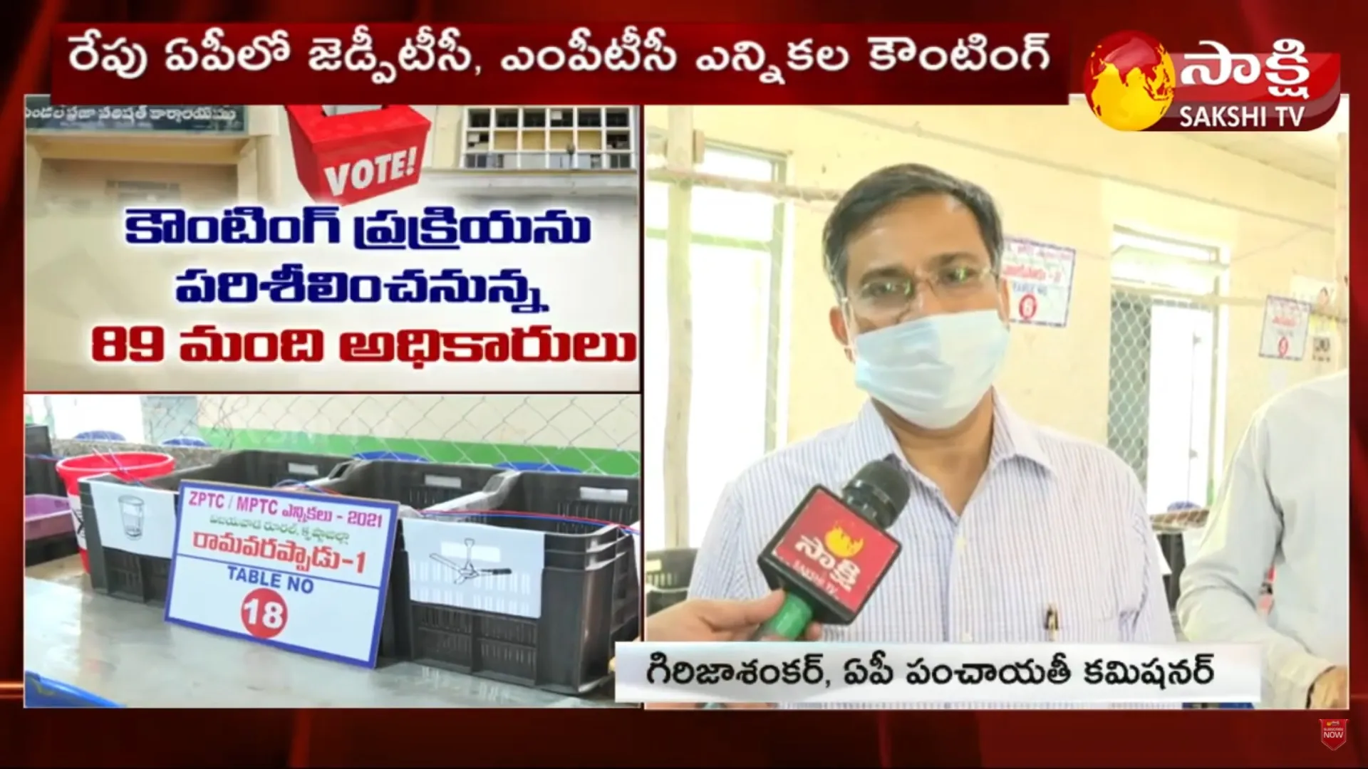 AP Panchayat Raj Commissioner Girija Shankar About ZPTC MPTC Election Counting