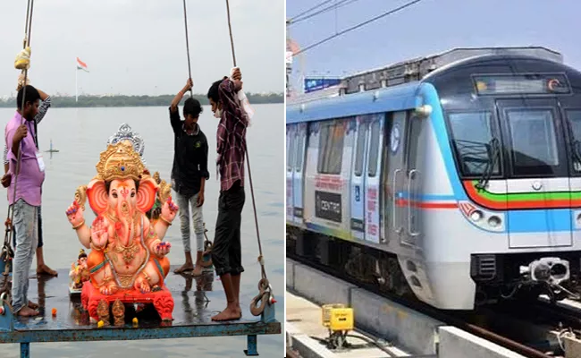 HYD Metro Special Service On Sunday Over Ganesh Immersion - Sakshi