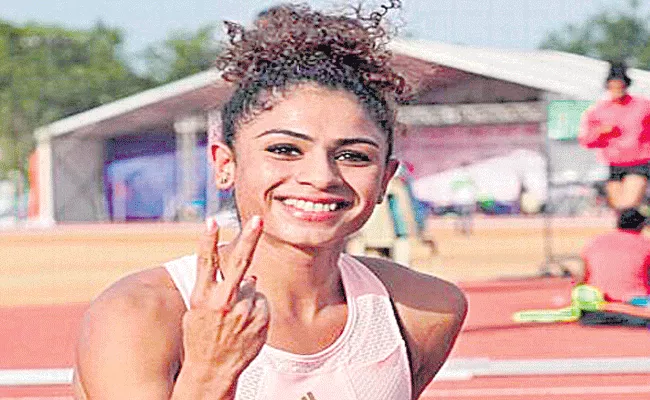 Harmilan Kaur Bains wins second gold medal of National Open Athletics - Sakshi