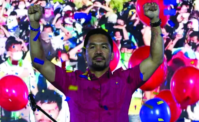 Philippine Presidential Run Manny Pacquiao Announced He Contest In Election - Sakshi