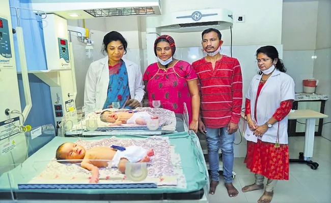 Birth Of Twins With IVF Andhra Pradesh - Sakshi