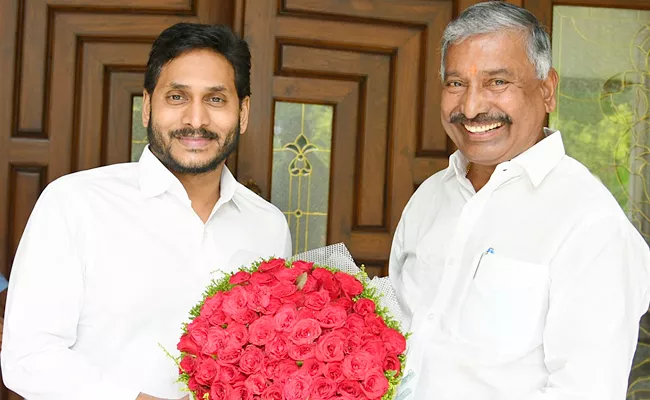 Ap Cm Ys Jagan Mohan Reddy lauds Peddireddy Ramachandra Reddy Over Victory In Panchayat Elections - Sakshi