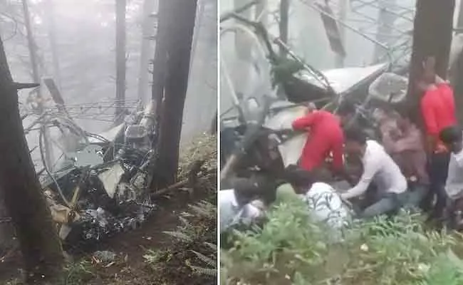 Army Helicopter Crash: Two Pilots Injured At Udhampur J and K - Sakshi