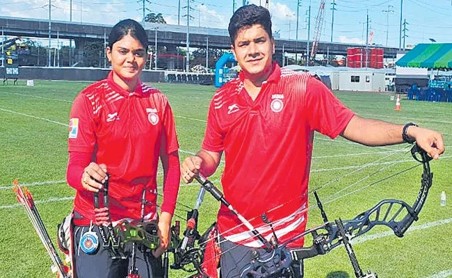 World Archery Championship Jyothi Surekha Abhishek Compound Mixed Team Final - Sakshi