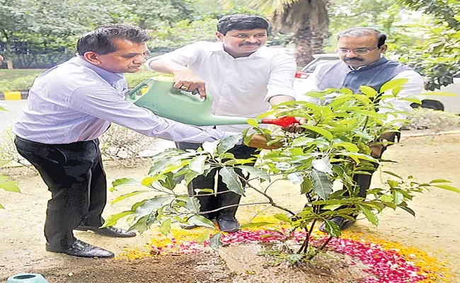 NITI Aayog CEO Participates In Green India Challenge - Sakshi