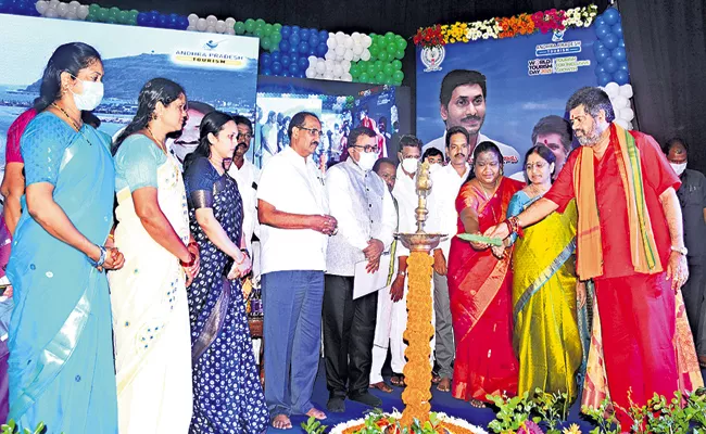 Avanthi Srinivas Comments On tourism sector development - Sakshi