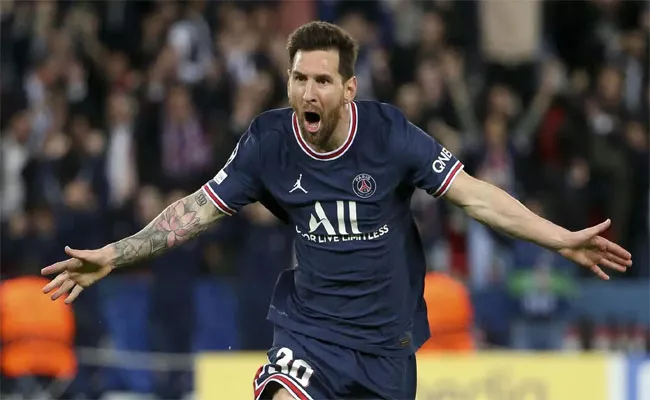 Lionel Messi Scores Maiden PSG Goal In Champions League Group - Sakshi