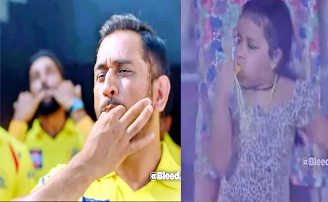 MS Dhoni Daughter Centre Of Attraction By Whistle Podu Viral CSK Vs SRH - Sakshi