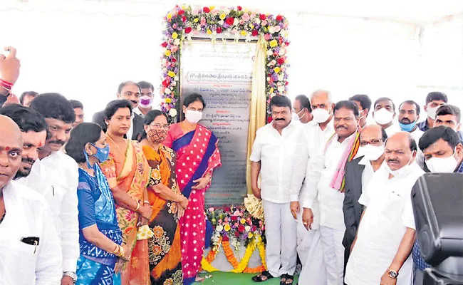 Talasani Srinivas Yadav Lays Foundation For Vijaya Mega Dairy Plant - Sakshi