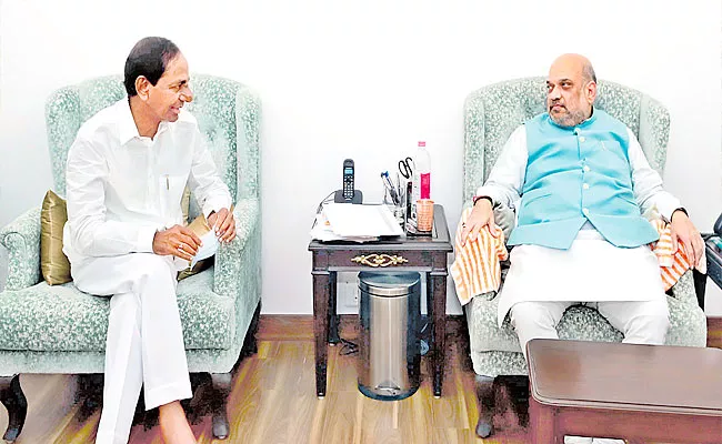 Telangana CM KCR Delhi Tour: Meets To Union Minister Amit Shah - Sakshi