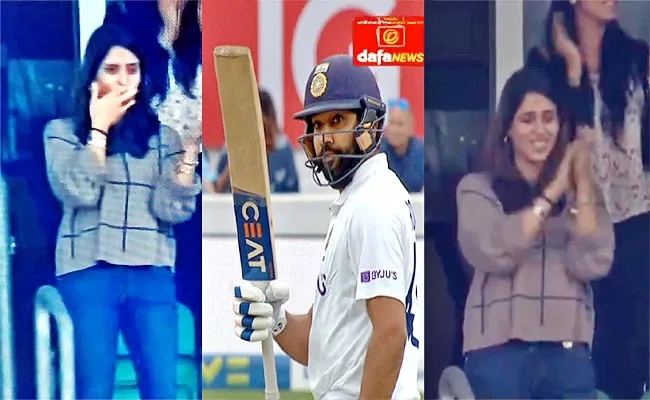 ENG vs IND: Ritika Sharma Flying Kiss Rohit Sharma After Century Viral - Sakshi