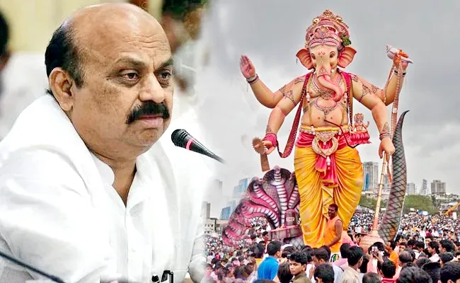 Karnataka Government Allows Ganesh Festival With Conditions - Sakshi