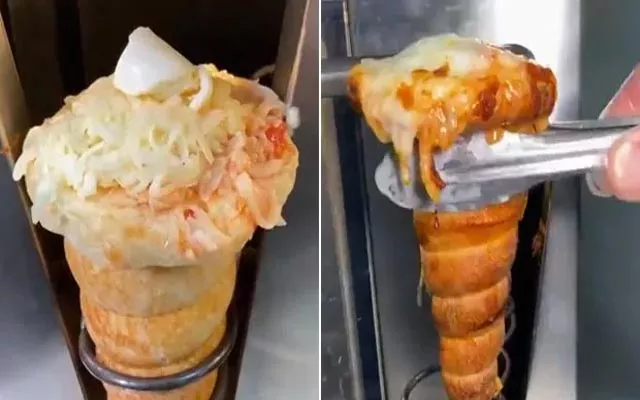 Pizza In A Cone Goes Viral - Sakshi